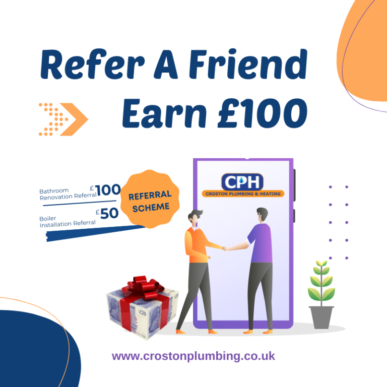 Referral Program—a simple way for you to earn cash by recommending us to your friends and family across Chorley, Preston, Leyland, and surrounding North West areas
